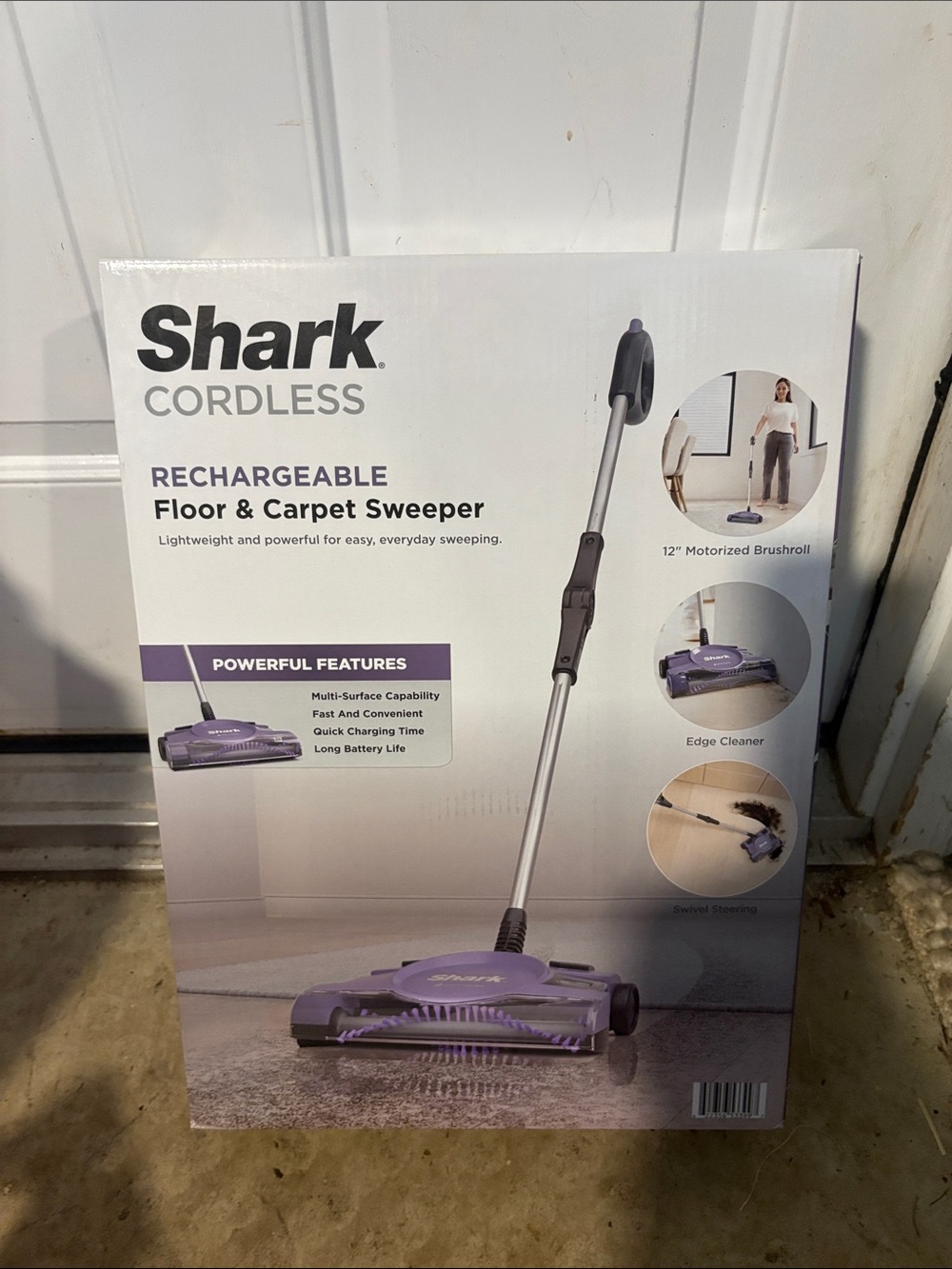 Cordless Rechargeable Floor & Carpet Sweeper - Purple